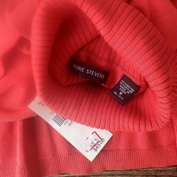 Valerie stevens NWT Terracotta orange long sleeve turtleneck - Picture 7 of 7